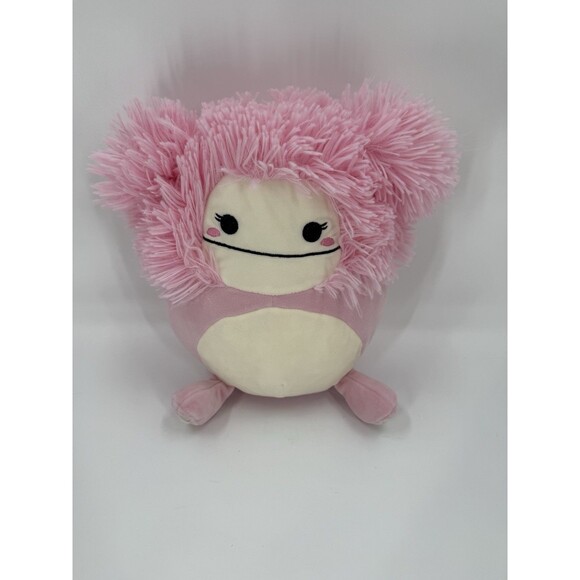 Squismallow Brina the Pink Big Foot Yeti Plush Kelly Toy 12" x 10" x 4" EUC - Picture 8 of 14
